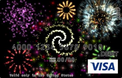 Visa $100 Gift Card - Sparkle, 1 each