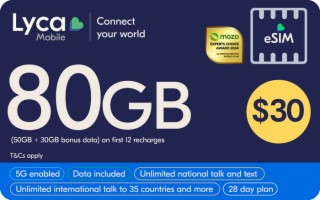Lyca Mobile eSIM Card $30 AUD