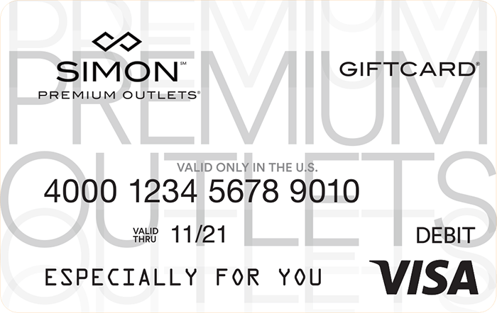 Visa Simon Giftcard Premium Outlets