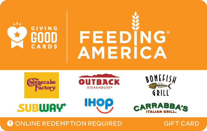 Giving Good Feeding America Egift Cards Kroger Gift Cards