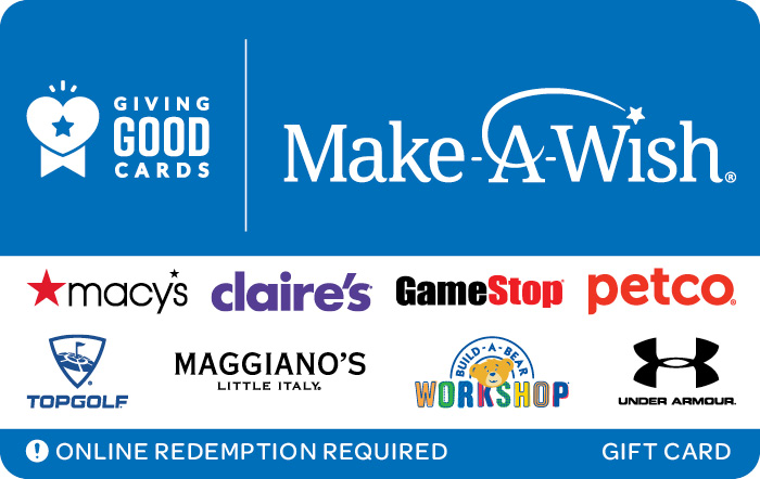 Make A Wish Foundation Gift Card 3 Given Back Giftcardmall Com