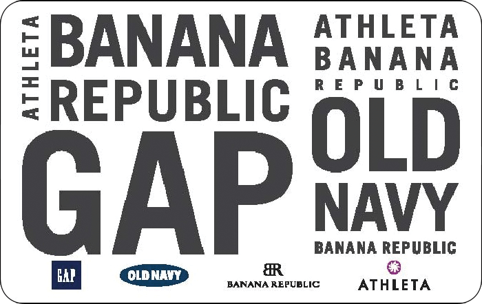 old navy gap banana republic gift card