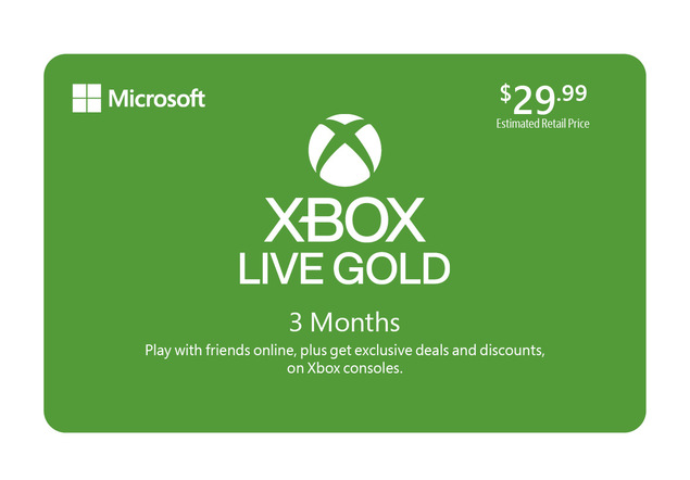 xbox live for three months