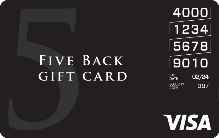 Five Back Visaegift Card Giftcardmall Com