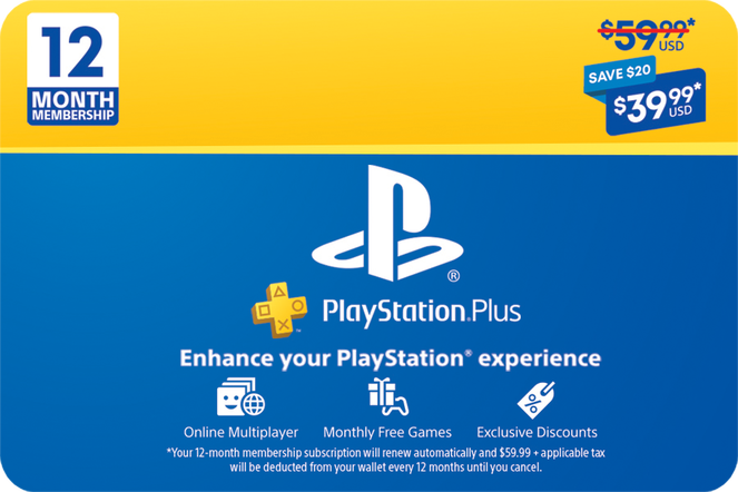 Sony PS Plus 12 Month Promotion $39.99