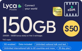 Lyca Mobile eSIM Card $50 AUD
