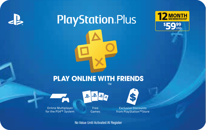 Ps4 membership on sale gift card