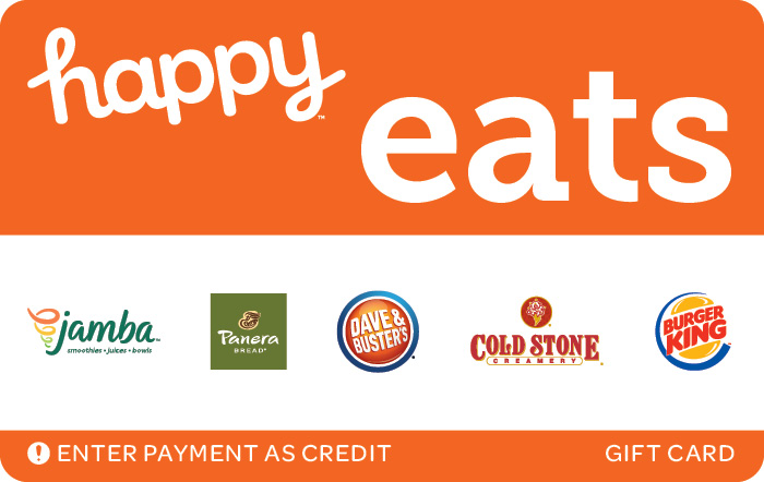 Happy Eats Gift Card Use At Dave Buster S More Brands Giftcardmall Com