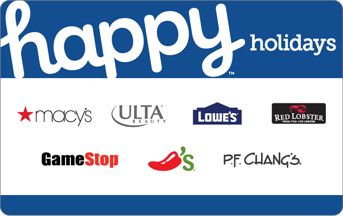 happy holidays gift card zip code