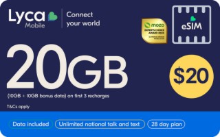 Lyca Mobile eSIM Card $20 AUD