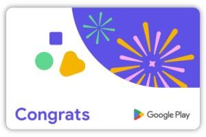 Google Play Congratulations eGift Card