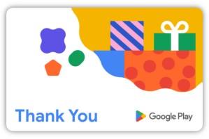 Google Play Store Thank You eGift Card