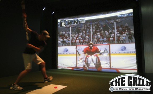 1/2 off Golf Simulator & Pizza Package at The Grill @ The Dome!