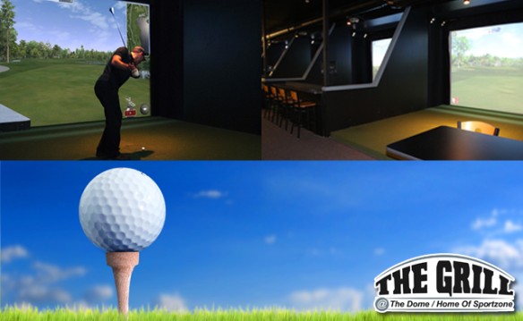 1/2 off Golf Simulator & Pizza Package at The Grill @ The Dome!