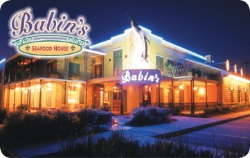 Click to view Babin's Seafood House Gift Cards Babin's Seafood House Gift Cards