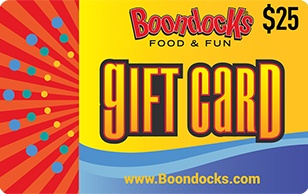 Click to view Boondocks Fun Center $25 eGift Boondocks Fun Center $25 eGift