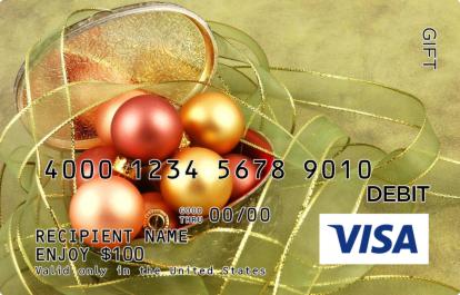Christmas Ribbon Visa Gift Card | Giftcardmall.com