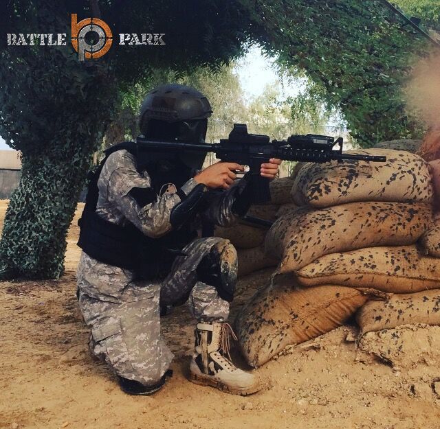 Paintball action. The Middle East's largest paintball park