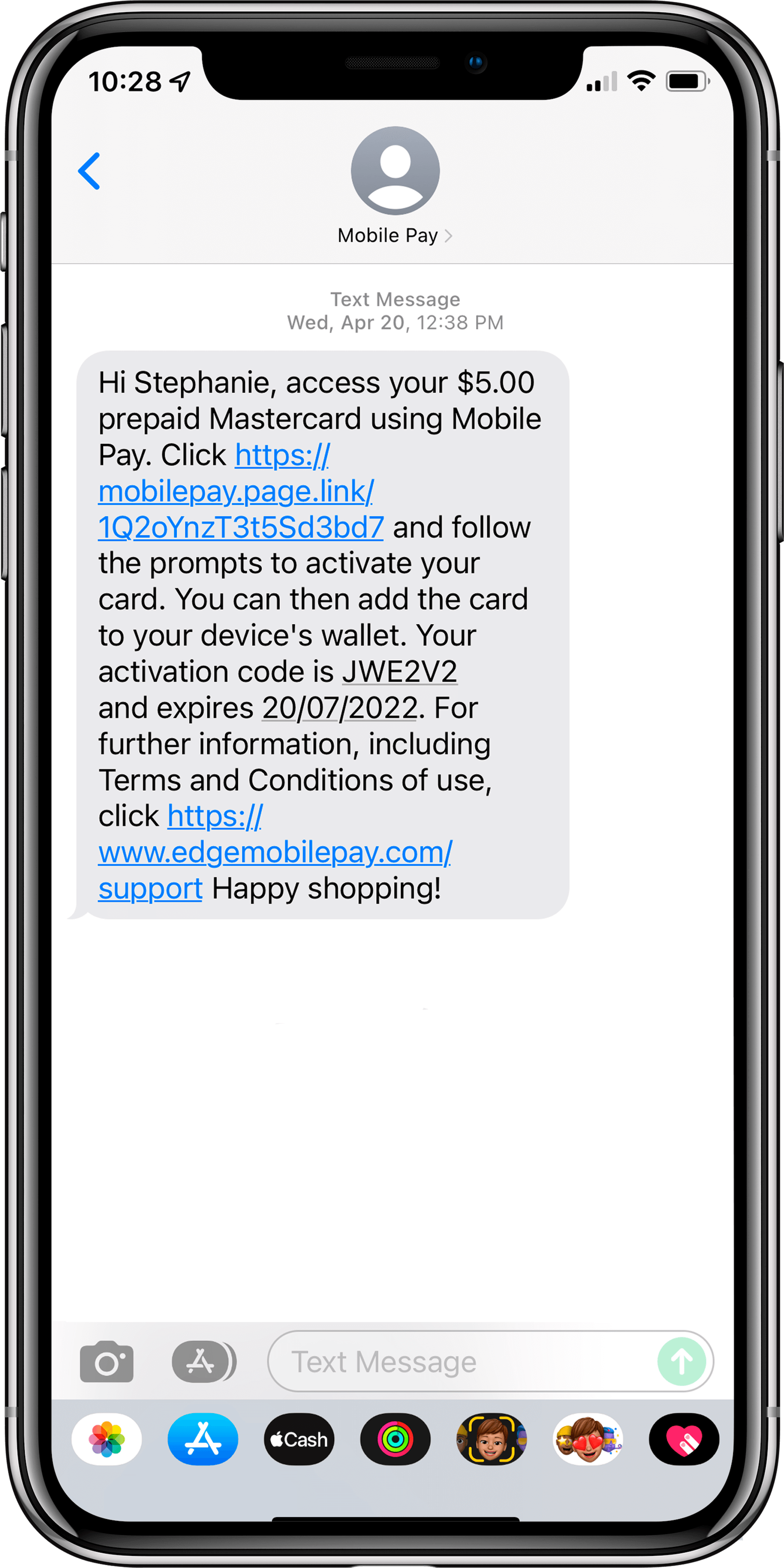Mobile Pay eGift Card Step 3