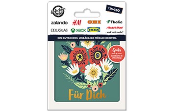 Gutscheingold BLUMEN Geschenkkarte