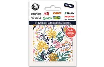 Gutscheingold Floral Geschenkkarte