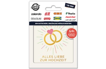 Gutscheingold Hochzeit Geschenkkarte