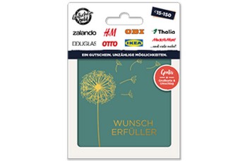 Gutscheingold Wunscherfüller Geschenkkarte