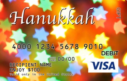 Hanukkah Star Lights Visa Gift Card | GiftCardMall.com