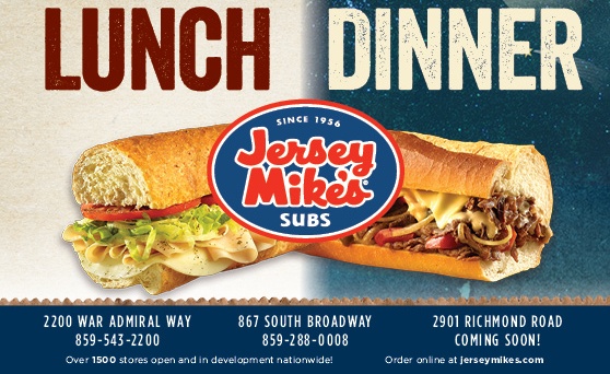 LEX18 Bargains: Jersey Mikes: Receive a $50 Present Certification for $25 image relating to Jersey Mikes Printable Coupons referred to as LEX18 Promotions: Jersey Mikes: Attain a $50 Reward Certification for $25