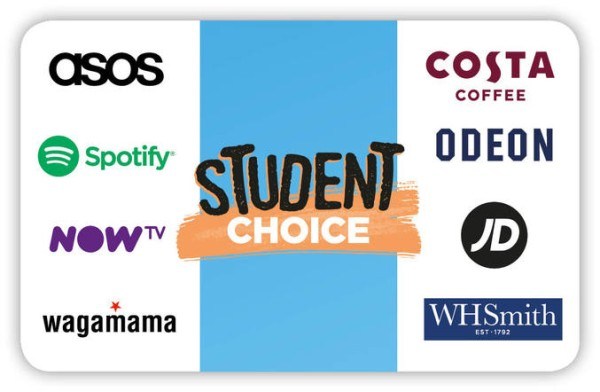 Buy A Student Choice Gift Card The Perfect Gift Giftcardstore Co Uk
